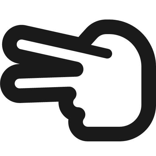 Hand scissors icon, solid style, from Font Awesome 6 Regular