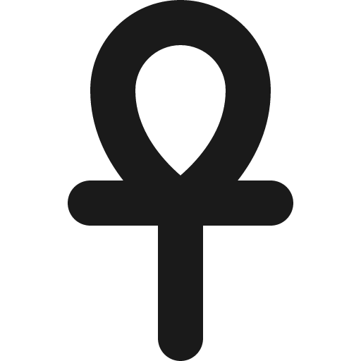 Ankh icon, solid style, from Font Awesome 6 Solid