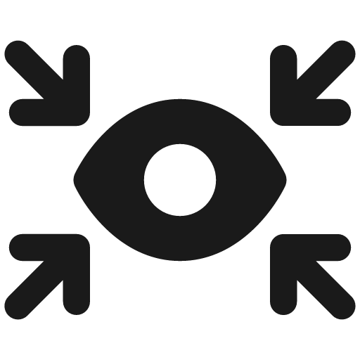 Arrows to eye icon, solid style, from Font Awesome 6 Solid
