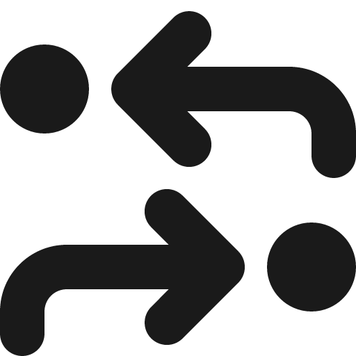 Arrows turn to dots icon, solid style, from Font Awesome 6 Solid
