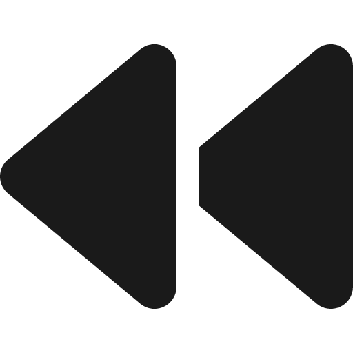 Backward icon, solid style, from Font Awesome 6 Solid