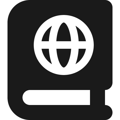 Book atlas icon, solid style, from Font Awesome 6 Solid