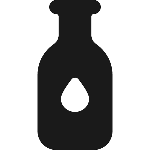 Bottle droplet icon, solid style, from Font Awesome 6 Solid