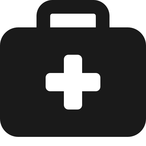 Briefcase medical icon, solid style, from Font Awesome 6 Solid