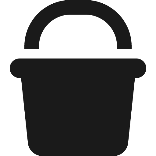 Bucket icon, solid style, from Font Awesome 6 Solid
