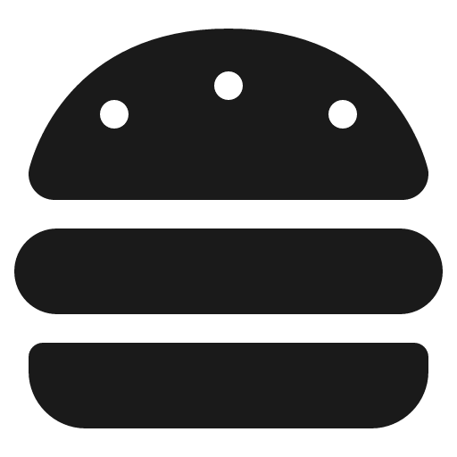 Burger icon, solid style, from Font Awesome 6 Solid