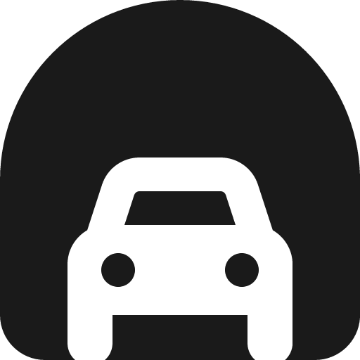 Car tunnel icon, solid style, from Font Awesome 6 Solid