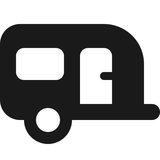 Caravan icon, solid style, from Font Awesome 6 Solid