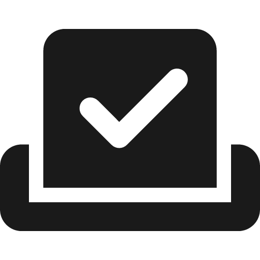 Check to slot icon, solid style, from Font Awesome 6 Solid