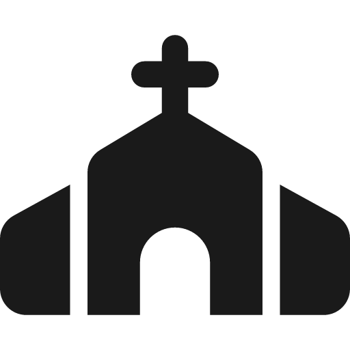 Church icon, solid style, from Font Awesome 6 Solid
