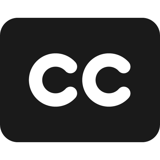 Closed captioning icon, solid style, from Font Awesome 6 Solid
