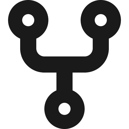 Code fork icon, solid style, from Font Awesome 6 Solid