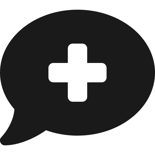 Comment medical icon, solid style, from Font Awesome 6 Solid