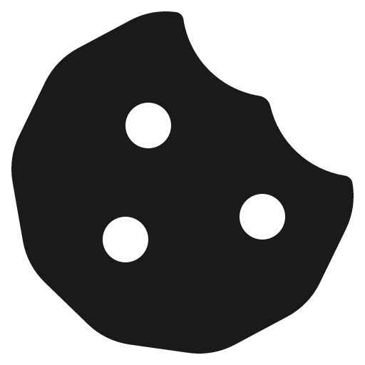 Cookie bite icon, solid style, from Font Awesome 6 Solid