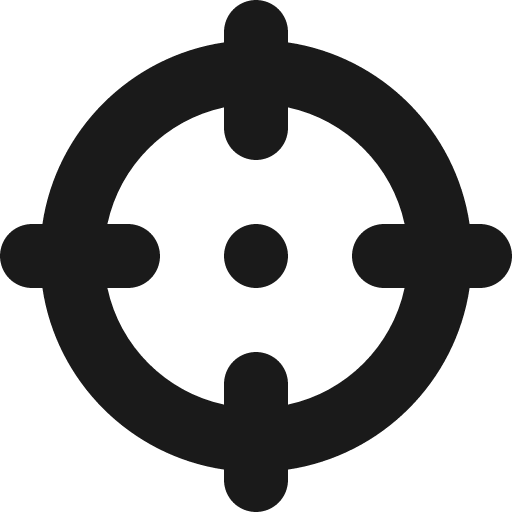Crosshairs icon, solid style, from Font Awesome 6 Solid