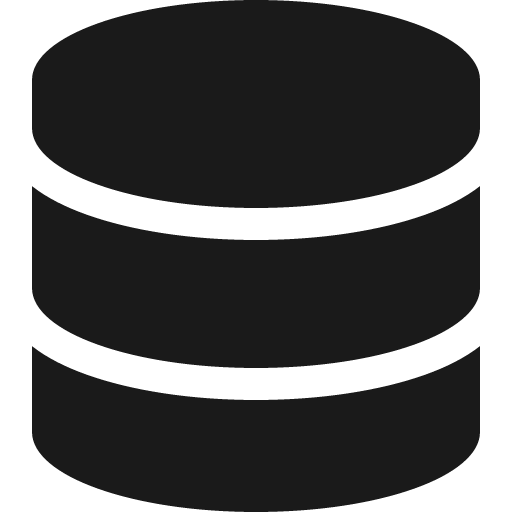 Database icon, solid style, from Font Awesome 6 Solid