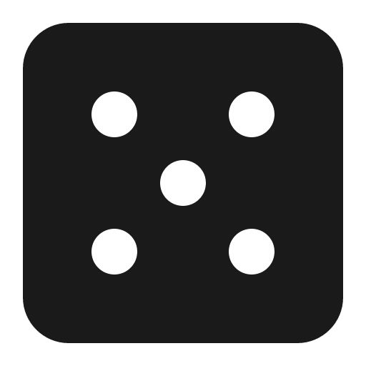 Dice five icon, solid style, from Font Awesome 6 Solid
