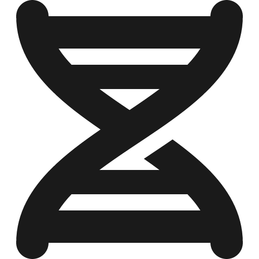 Dna icon, solid style, from Font Awesome 6 Solid