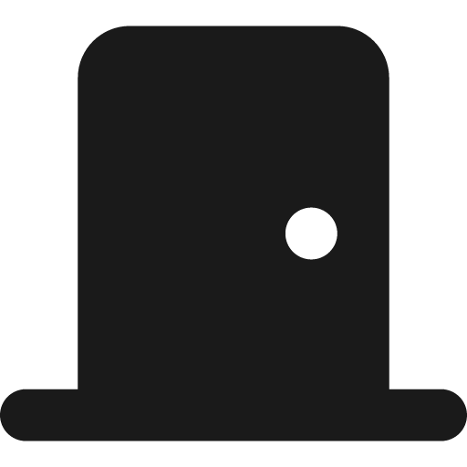 Door closed icon, solid style, from Font Awesome 6 Solid