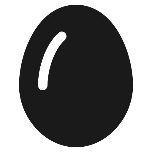Egg icon, solid style, from Font Awesome 6 Solid