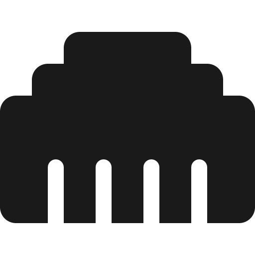Ethernet icon, solid style, from Font Awesome 6 Solid