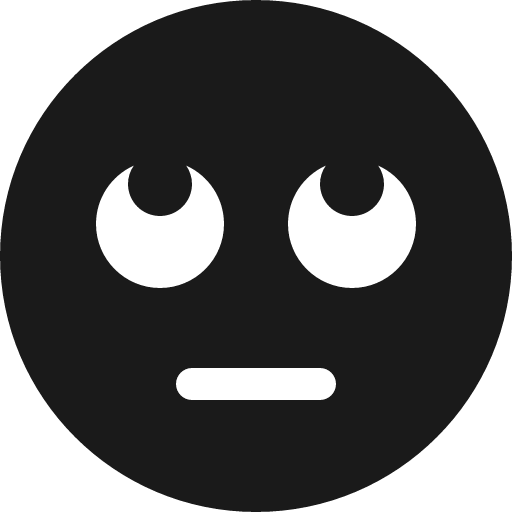 Face rolling eyes icon, solid style, from Font Awesome 6 Solid