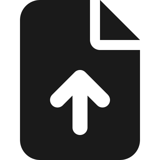 File arrow up icon, solid style, from Font Awesome 6 Solid