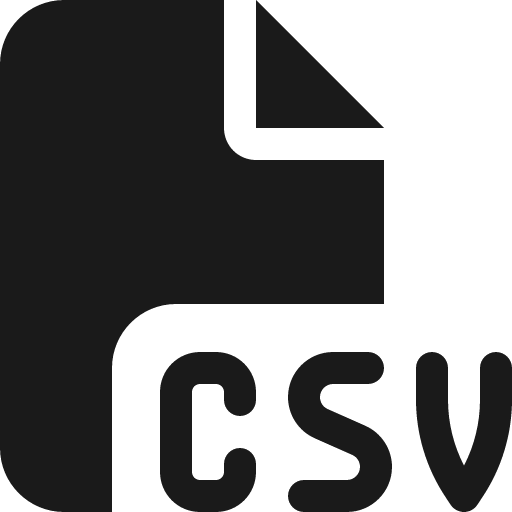 File csv icon, solid style, from Font Awesome 6 Solid