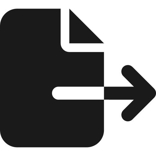 File export icon, solid style, from Font Awesome 6 Solid