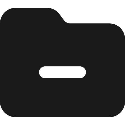 Folder minus icon, solid style, from Font Awesome 6 Solid