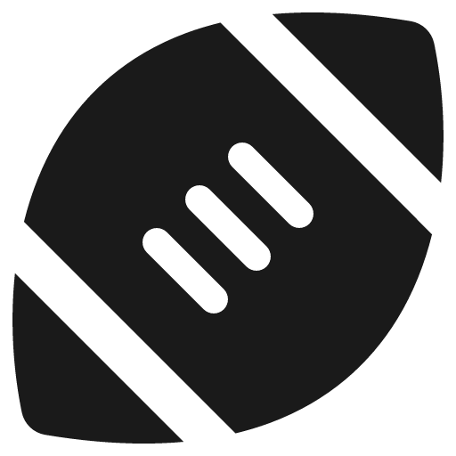 Football icon, solid style, from Font Awesome 6 Solid