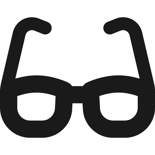 Glasses icon, solid style, from Font Awesome 6 Solid