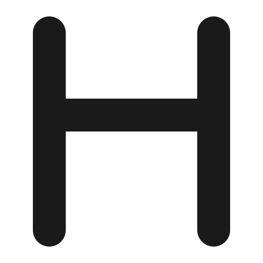 H icon, solid style, from Font Awesome 6 Solid