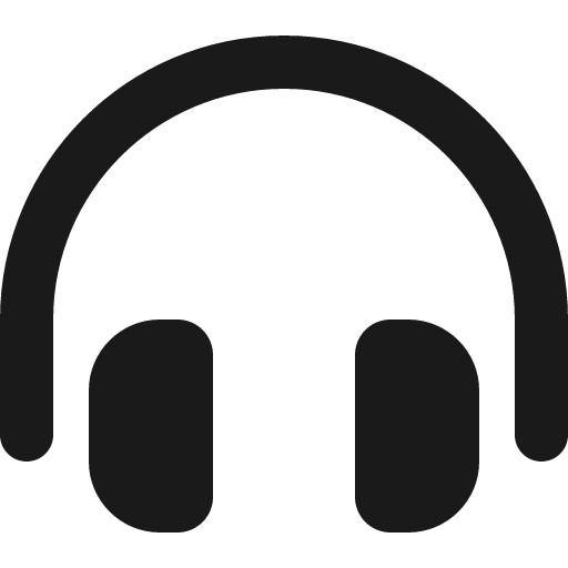 Headphones simple icon, solid style, from Font Awesome 6 Solid