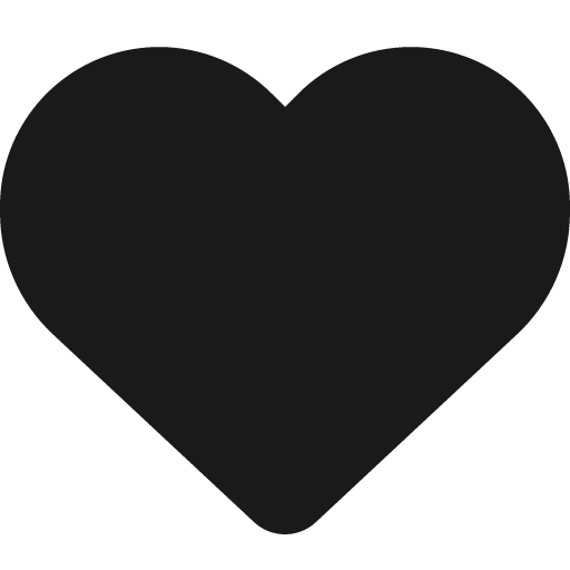 Heart icon, solid style, from Font Awesome 6 Solid