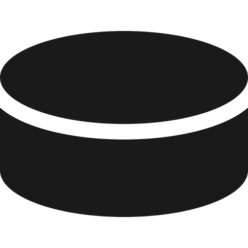 Hockey puck icon, solid style, from Font Awesome 6 Solid