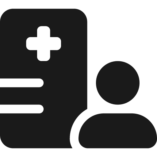 Hospital user icon, solid style, from Font Awesome 6 Solid