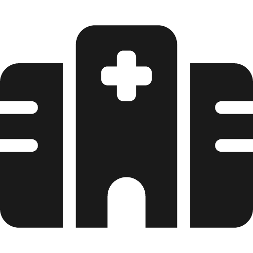 Hospital icon, solid style, from Font Awesome 6 Solid