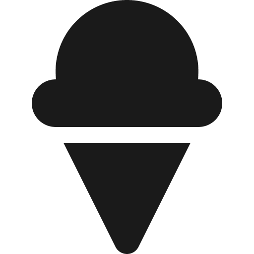 Ice cream icon, solid style, from Font Awesome 6 Solid