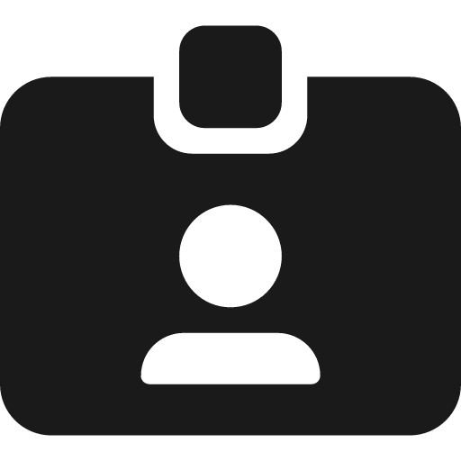 Id card clip icon, solid style, from Font Awesome 6 Solid