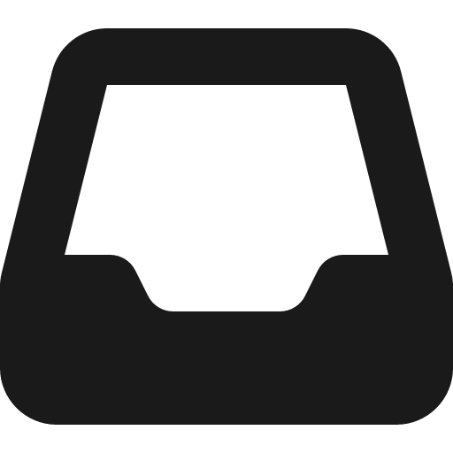 Inbox icon, solid style, from Font Awesome 6 Solid