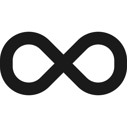 Infinity icon, solid style, from Font Awesome 6 Solid