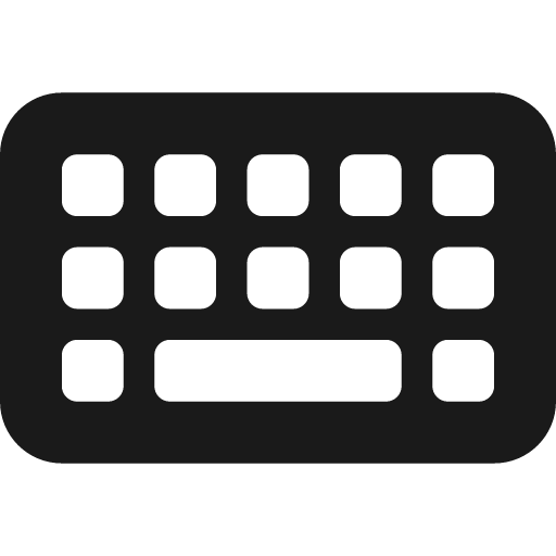 Keyboard icon, solid style, from Font Awesome 6 Solid