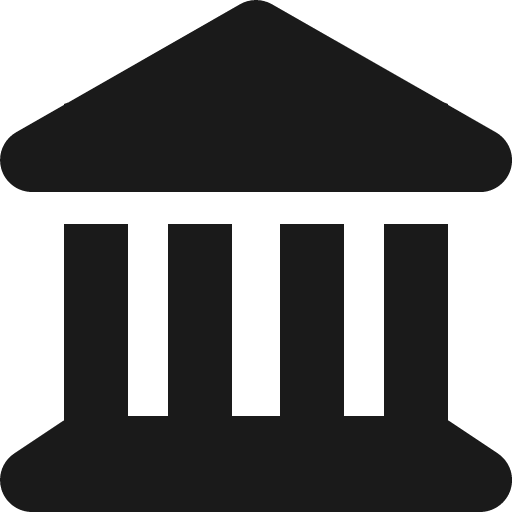 Landmark icon, solid style, from Font Awesome 6 Solid