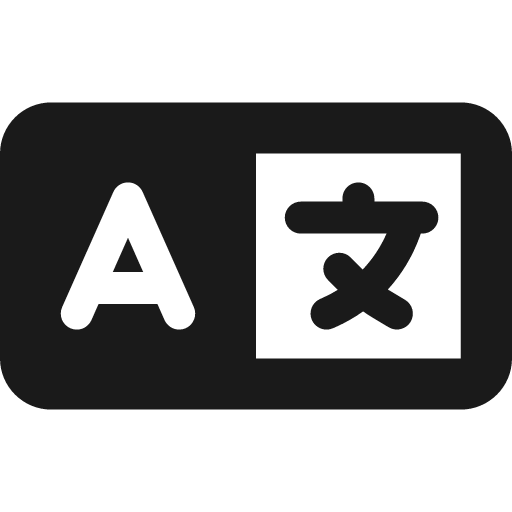 Language icon, solid style, from Font Awesome 6 Solid