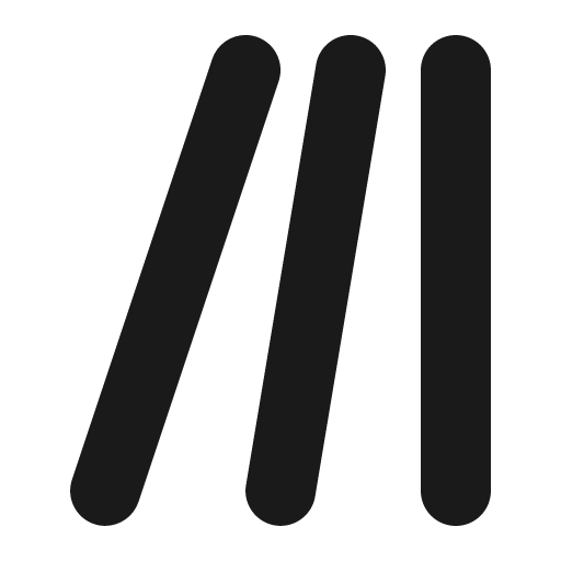 Lines leaning icon, solid style, from Font Awesome 6 Solid