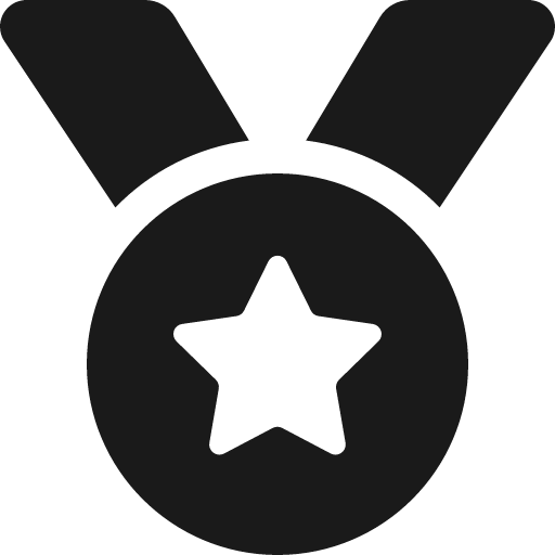 Medal icon, solid style, from Font Awesome 6 Solid