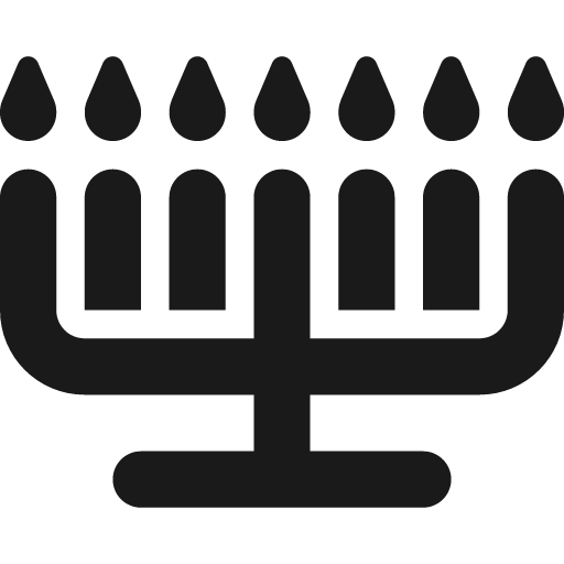 Menorah icon, solid style, from Font Awesome 6 Solid