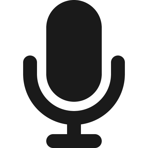 Microphone icon, solid style, from Font Awesome 6 Solid