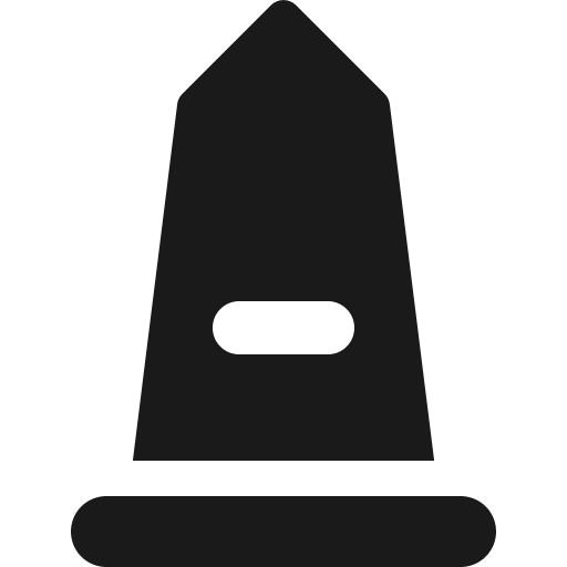 Monument icon, solid style, from Font Awesome 6 Solid